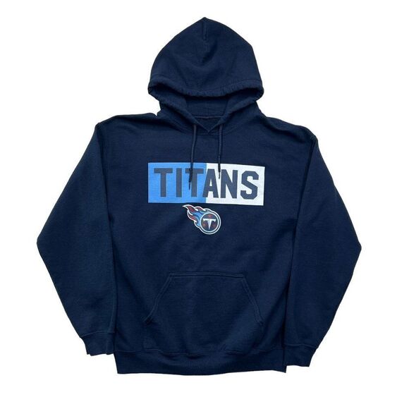 NFL Team Apparel Sweatshirt Men's Medium Blue Tennessee Titans Football Hoodie - Picture 1 of 6